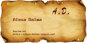 Alexa Dalma névjegykártya
